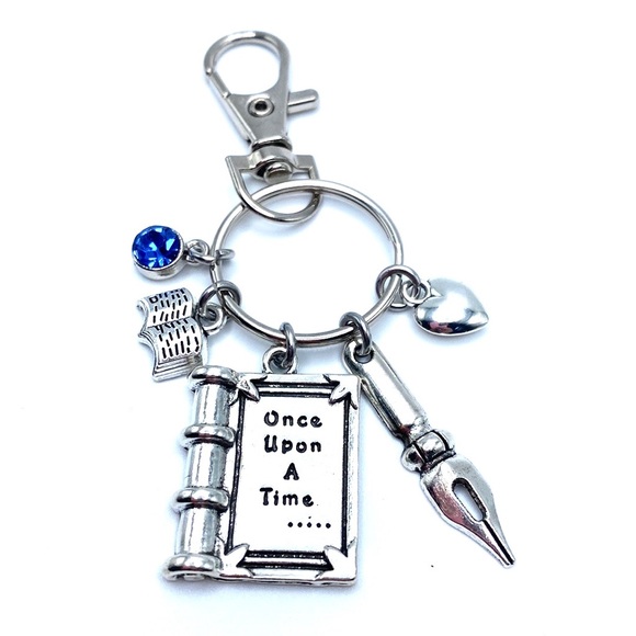 Writer Keychain Purse Charm Author Book Lover May Be Personalized - Picture 4 of 6